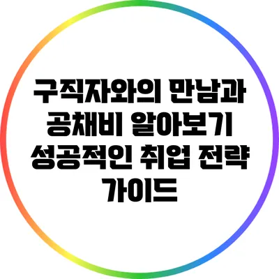 구직자와의 만남과 공채비 알아보기: 성공적인 취업 전략 가이드