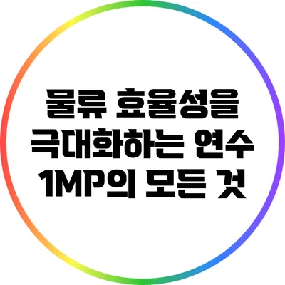 물류 효율성을 극대화하는 연수 1MP의 모든 것