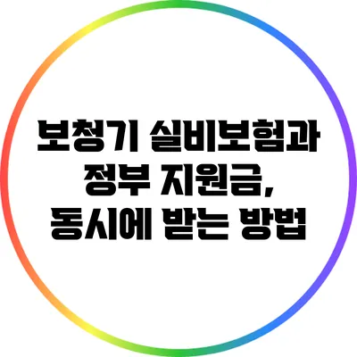 보청기 실비보험과 정부 지원금, 동시에 받는 방법