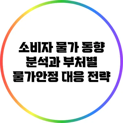 소비자 물가 동향 분석과 부처별 물가안정 대응 전략