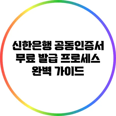 신한은행 공동인증서 무료 발급 프로세스 완벽 가이드