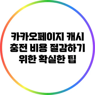 카카오페이지 캐시 충전 비용 절감하기 위한 확실한 팁