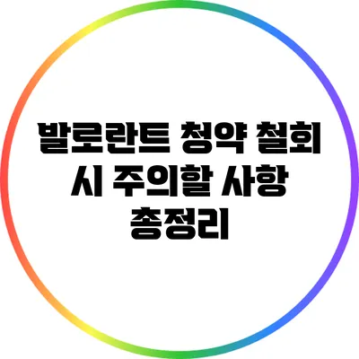 발로란트 청약 철회 시 주의할 사항 총정리