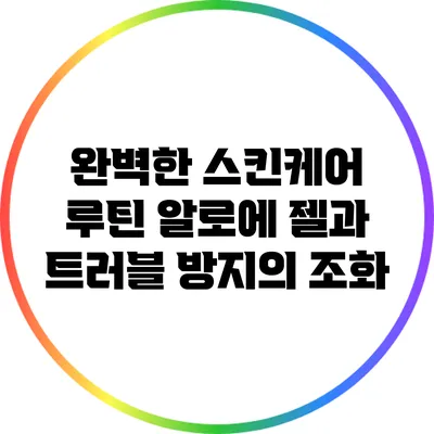 완벽한 스킨케어 루틴: 알로에 젤과 트러블 방지의 조화
