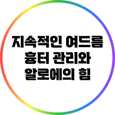 지속적인 여드름 흉터 관리와 알로에의 힘