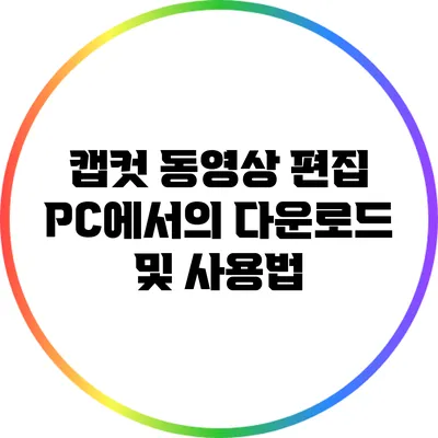 캡컷 동영상 편집 PC에서의 다운로드 및 사용법